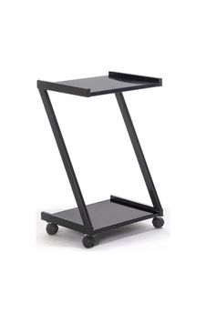 İron Cihaz Taşıma Ve Setup Sehpası Z Tipi - 2 Raflı - Siyah Beyaz İron Cihaz Taşıma Ve Setup Sehpası Z Tipi - 2 Raflı - Siyah Beyaz
