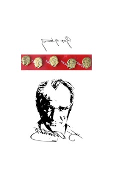 Atatürk Yaka Rozeti - 5 Adet Sarı Renk Açık Kahverengi Atatürk Yaka Rozeti - 5 Adet Sarı Renk Açık Kahverengi