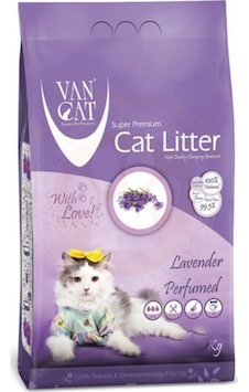 Vancat W225 Lavanta Koku Renksiz İnce Topaklaşan Kedi Kumu 20 KG