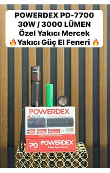 Powerdex Pd-7700 30w-3000 Lümen Su Geçirmez Süper Yakıcı Güç El Feneri Siyah Powerdex Pd-7700 30w-3000 Lümen Su Geçirmez Süper Yakıcı Güç El Feneri Siyah