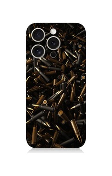 Apple Uyumlu iPhone 15 Pro Max Mermi Yığını Desenli Silikon Kılıf Silikon Apple Uyumlu iPhone 15 Pro Max Mermi Yığını Desenli Silikon Kılıf Silikon