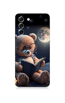 Samsung Galaxy S21 Fe Uyumlu Silikon Kılıf Kitap Okuyan Sevimli Ayı Tedy