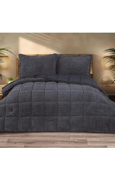 Schafer Home Deluxe Çift Kişilik Yorgan Seti 3-antrasit