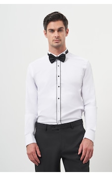 Morven Erkek Siyah Biyeli Slim Fit Ata Yaka Gömlek 25mc004041001 Siyah Morven Erkek Siyah Biyeli Slim Fit Ata Yaka Gömlek 25mc004041001 Siyah