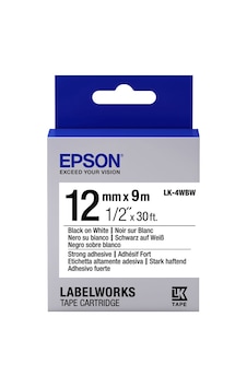 Epson LK-4YBW Strong Siyah Üzeri sarı 12MM 9Metre Etiket Epson LK-4YBW Strong Siyah Üzeri sarı 12MM 9Metre Etiket