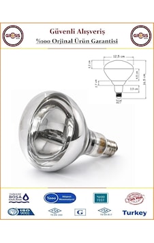 Şavk Isıtıcı Ampul - Kümes Hayvanları İçin İnfrared Kızılötesi Isıtıcılı Şeffaf Lamba - 250 Watt Şavk Isıtıcı Ampul - Kümes Hayvanları İçin İnfrared Kızılötesi Isıtıcılı Şeffaf Lamba - 250 Watt