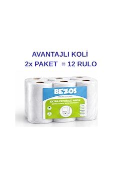 Bezos Professional Fotoselli Havlu 12 Rulo 2 Katlı %100 Selüloz 21 Cm Endüstriyel Kağıt Havlu 2x6 Rulo Bezos Professional Fotoselli Havlu 12 Rulo 2 Katlı %100 Selüloz 21 Cm Endüstriyel Kağıt Havlu 2x6 Rulo