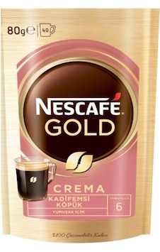 Nescafe Gold Crema Çözünebilir Kahve Yeni Paket Özel Seri 80 G Nescafe Gold Crema Çözünebilir Kahve Yeni Paket Özel Seri 80 G
