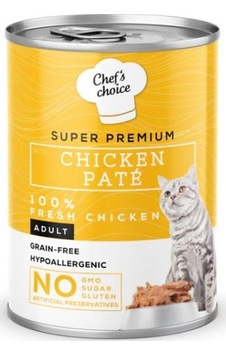 Chef's Choice Tavuklu Tahılsız Ezme Yetişkin Kedi Konservesi 400 Gr Chef's Choice Tavuklu Tahılsız Ezme Yetişkin Kedi Konservesi 400 Gr