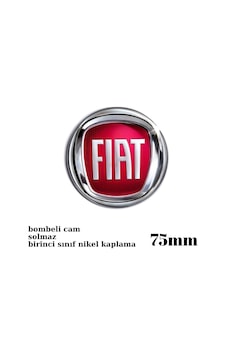 Fiat Logo Panjur Arması Nikel Yuvarlak Küçük Boy 7,5cm Kırmızı ZUM Fiat Logo Panjur Arması Nikel Yuvarlak Küçük Boy 7,5cm Kırmızı ZUM