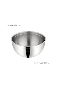 Sofram 22 Cm Çelik Kase 3,50 Litre Gri Sofram 22 Cm Çelik Kase 3,50 Litre Gri