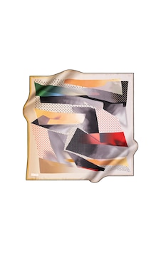 Geometrik Desenli Pierre Cardin Crepe Saten Eşarp Bej-gri Bej-gri Geometrik Desenli Pierre Cardin Crepe Saten Eşarp Bej-gri Bej-gri