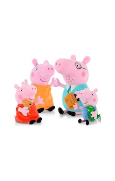 Kumik Peppa Pig Ailesi Peluş Oyuncak 4'lü