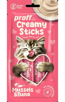 Proff Creamy Ton Balıklı ve Midyeli Kedi Ödülü 4'lü Proff Creamy Ton Balıklı ve Midyeli Kedi Ödülü 4'lü