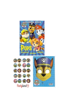 Paw Patrol Boyama Kitabı 3'lü Boyama , Sticker , Maskeli