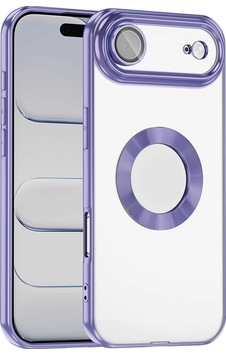 Apple Uyumlu iPad iPhone 17 Air Kılıf Kamera Korumalı Logo Gösteren Zore Omega Kapak Lila Apple Uyumlu iPad iPhone 17 Air Kılıf Kamera Korumalı Logo Gösteren Zore Omega Kapak Lila