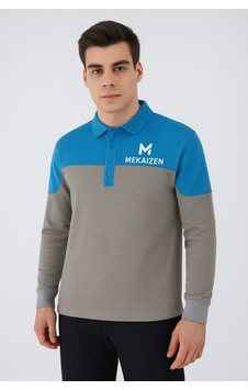 Düğmeli Polo Yaka Sweatshirt İş Kıyafeti 10 Adet Firmanıza Özel Logo & İsim Baskılı - Nakışlı Gri Düğmeli Polo Yaka Sweatshirt İş Kıyafeti 10 Adet Firmanıza Özel Logo & İsim Baskılı - Nakışlı Gri
