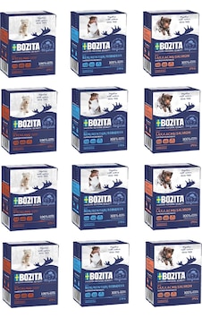 Bozita 3 Çeşit Karma Tahılsız Köpek Yaş Maması 370 Gr. X 12 Adet