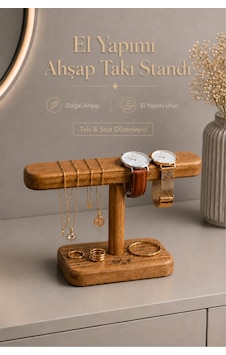 Doğal Ahşap El Yapımı Tekli Takı Standı, Saat Organizeri Kolye Küpe Yüzük Bileklik Düzenleyici Kahverengi Kahverengi Doğal Ahşap El Yapımı Tekli Takı Standı, Saat Organizeri Kolye Küpe Yüzük Bileklik Düzenleyici Kahverengi Kahverengi