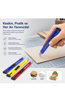 60 Adet Küçük Plastik Falçata Maket Bıçak 5580