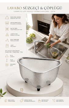 Lavabo Süzgeci -lavabo Çöplüğü - Lavabo İçi Çöp Süzgeci 304 Paslanmaz Çelik 721845 Diğer