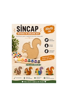 Katmanlı Sincap Boyama Ve Mozaik Süsleme Seti 20x15 Cm Katmanlı Sincap Boyama Ve Mozaik Süsleme Seti 20x15 Cm