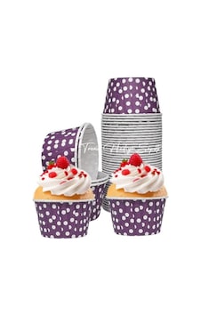 Trend Hediye Sepeti 50&apos Li Mor Puantiyeli Muffin Kek Kalıbı, Kek Kapsülü Cupcake Kalıbı, Airfryer Uyumlu . Trend Hediye Sepeti 50&apos Li Mor Puantiyeli Muffin Kek Kalıbı, Kek Kapsülü Cupcake Kalıbı, Airfryer Uyumlu .