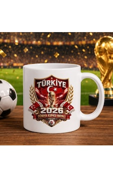 Bk Gift Türkiye Taraftar Temalı Dünya Futbol Kupası Tasarımlı Beyaz Kupa Bardak-5 Tek Yürek Milli Takım Ruhu Bk Gift Türkiye Taraftar Temalı Dünya Futbol Kupası Tasarımlı Beyaz Kupa Bardak-5 Tek Yürek Milli Takım Ruhu