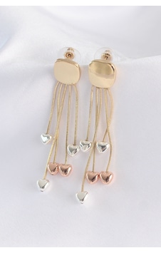 Pirinç Gold Renk Düz Plaka Renkli Kalp Detay Küpe - Tj-bkp8911 Çok Renkli çok renkli Pirinç Gold Renk Düz Plaka Renkli Kalp Detay Küpe - Tj-bkp8911 Çok Renkli çok renkli