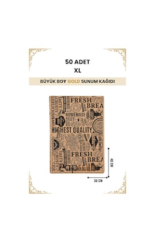 Büyük Boy Gazete Desen Sunum Kağıdı Xl 40x30 Cm Gold Kalite 50 Adet Büyük Boy Gazete Desen Sunum Kağıdı Xl 40x30 Cm Gold Kalite 50 Adet