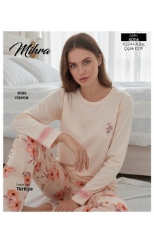 Miressa Kadın Uzun Pijama Takımı Somon Miressa Kadın Uzun Pijama Takımı Somon