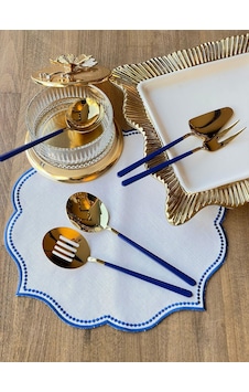 Allegra Blue Gold 5 Parça Servis Kaşık Seti