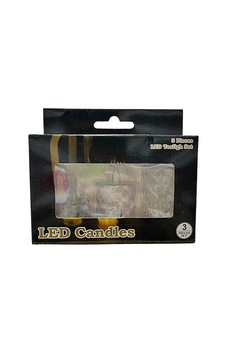 3'li Kristal Led Mum Renkli 3'li Kristal Led Mum Renkli
