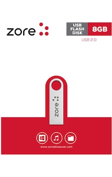 Zore Metal USB Flash Disk 8GB-Gümüş Gümüş