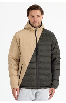 Slazenger Brelıs Erkek Çift Taraflı Bej Haki Mont & Kaban Slazenger Brelıs Erkek Çift Taraflı Bej Haki Mont & Kaban