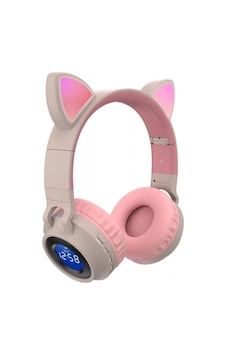 Karler Bass Jr-028 Rgb Işıklı Kablosuz Kedi Kulaklık - Bej Karler Bass Jr-028 Rgb Işıklı Kablosuz Kedi Kulaklık - Bej