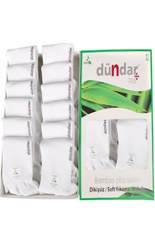 Dündar Çorap Erkek Bambu Patik Çorap Plus Dikişsiz 12'li Beyaz Dündar Çorap Erkek Bambu Patik Çorap Plus Dikişsiz 12'li Beyaz