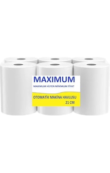 Maximum Otomatik Sensörlü Makine Havlusu 6 Rulo 21 CM 3 KG Maximum Otomatik Sensörlü Makine Havlusu 6 Rulo 21 CM 3 KG