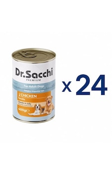 Dr. Sacchi Delicious Tavuklu Köpek Konservesi 400 Gr 24 Adet