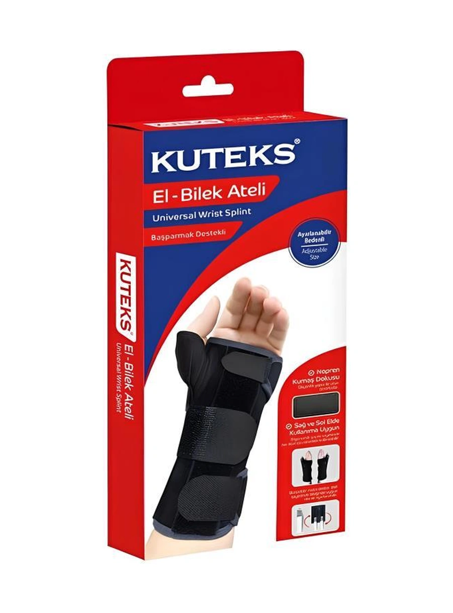 Kuteks El Bilek Ateli Neopren - Başparmak Destekli Çift Taraflı Kuteks El Bilek Ateli Neopren - Başparmak Destekli Çift Taraflı