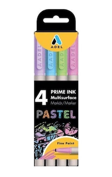 Adel Marker Kalem 4 lü Pastel Renk - Adel Adel Marker Kalem 4 lü Pastel Renk - Adel