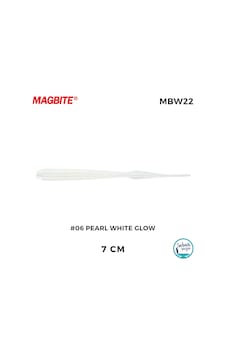 Magbite Jamming 7cm 06 Pearl White Glow Kokulu Silikon Yem 7 Adet