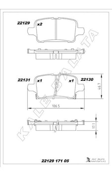 Arka - 417 - Fren Balatası Opel Astra K 1.0-1.4-1.4t-1.6t-1.6 Cdtı - Mıxdepo - 16-22 106.5x46.3x16.6 Arka - 417 - Fren Balatası Opel Astra K 1.0-1.4-1.4t-1.6t-1.6 Cdtı - Mıxdepo - 16-22 106.5x46.3x16.6