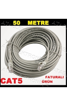 50 Elli Metre 50 Mt Internet Ethernet Kablosu Cat5 50 Elli Metre 50 Mt Internet Ethernet Kablosu Cat5