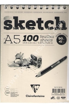 Clairefontaine Esquisse Ivory Sketch - A5 90gr 100 Yaprak Kısa Kenarı Spiralli