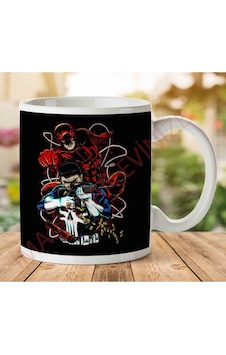 1-2164 Team Up Daredevil Punisher İki Tarafı Baskılı Kupa Bardak Çok Renkli 1-2164 Team Up Daredevil Punisher İki Tarafı Baskılı Kupa Bardak Çok Renkli