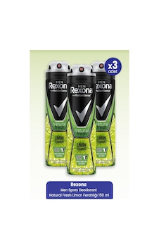 Rexona Men Natural Fresh Limon Ferahlığı Erkek Sprey Deodorant 3 x 150 ML