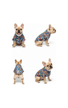 Süper Kahraman Pets Temalı Pop-art Yazlık Pet Gömleği Süper Kahraman Pets Temalı Pop-art Yazlık Pet Gömleği