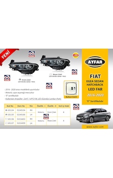 Ayfar 101135 Zenon Balastlı Far Sol Egea 16-20 Krom Çıtalı - Led Drl+park+motorlu KNO-AYFAR-101135 Ayfar 101135 Zenon Balastlı Far Sol Egea 16-20 Krom Çıtalı - Led Drl+park+motorlu KNO-AYFAR-101135