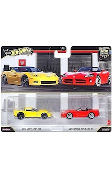Hot Wheels Premium Car Culture Chevrolet Corvette Z06 Ve Dodge Viper Srt-10 2'li Set 1:64 Kırmızı - Sarı Hot Wheels Premium Car Culture Chevrolet Corvette Z06 Ve Dodge Viper Srt-10 2'li Set 1:64 Kırmızı - Sarı